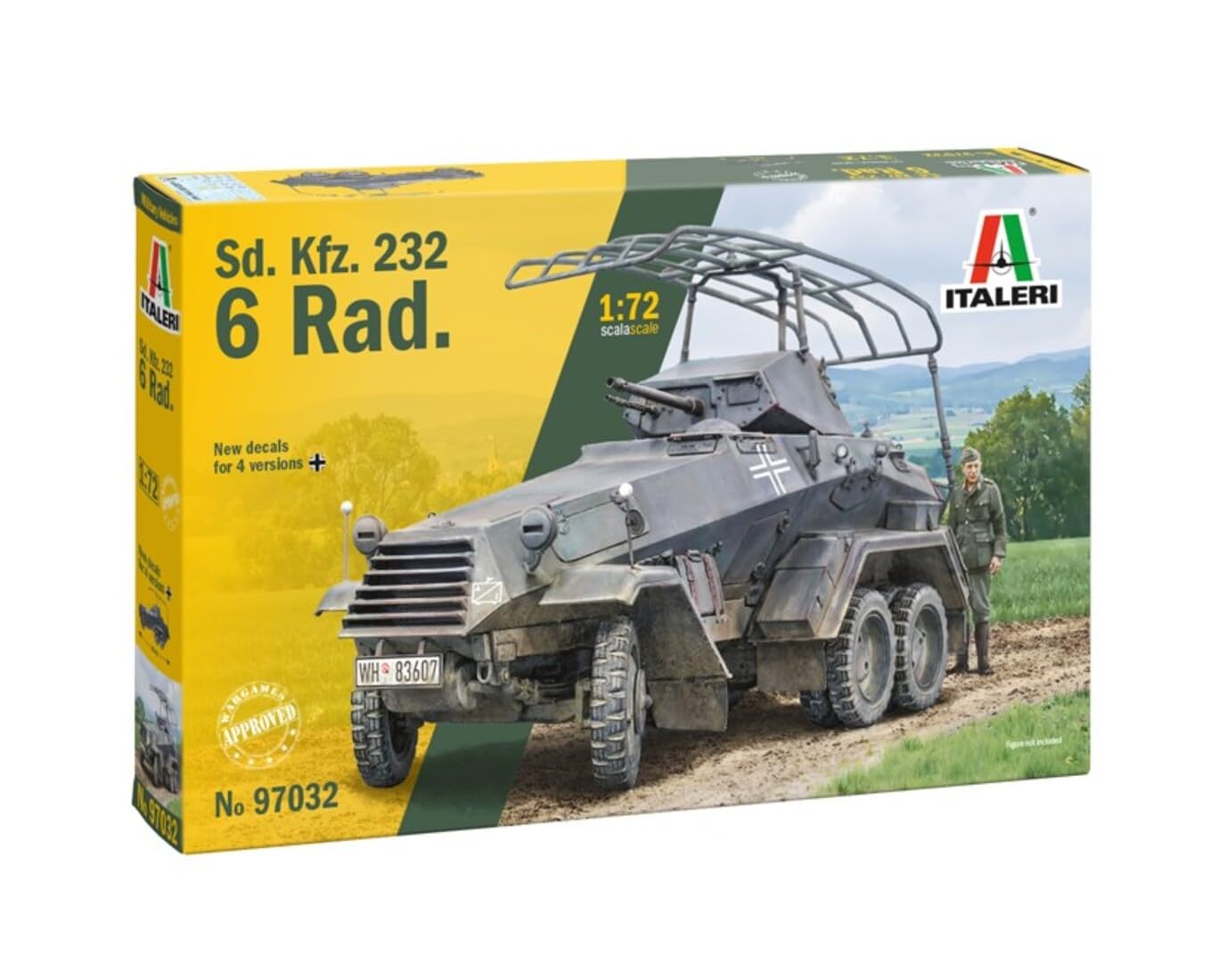 Italeri Sd.Kfz. 232 6 Rad German Armoured Car Model Kit 1:72 97032