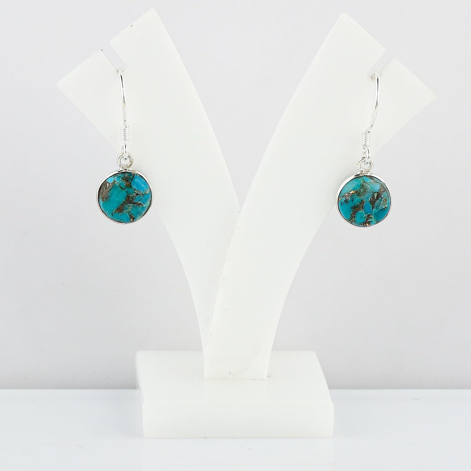 925 Sterling Silver Dangle Earrings, Natural Gemstones Crystals, Handmade Lightweight Boho Jewelry, Chakra Healing Stones, Hypoallergenic Studs Earring, Birthday Christmas Gift for Women