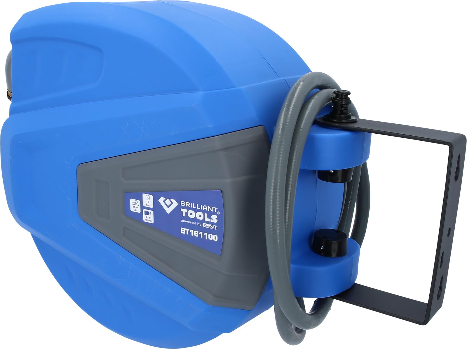 BRILLIANT TOOLS BT161100 DL-Schlauchaufroller Ø10mm, Anschluß 3/8 Zoll, PVC [Powered by KS TOOLS]