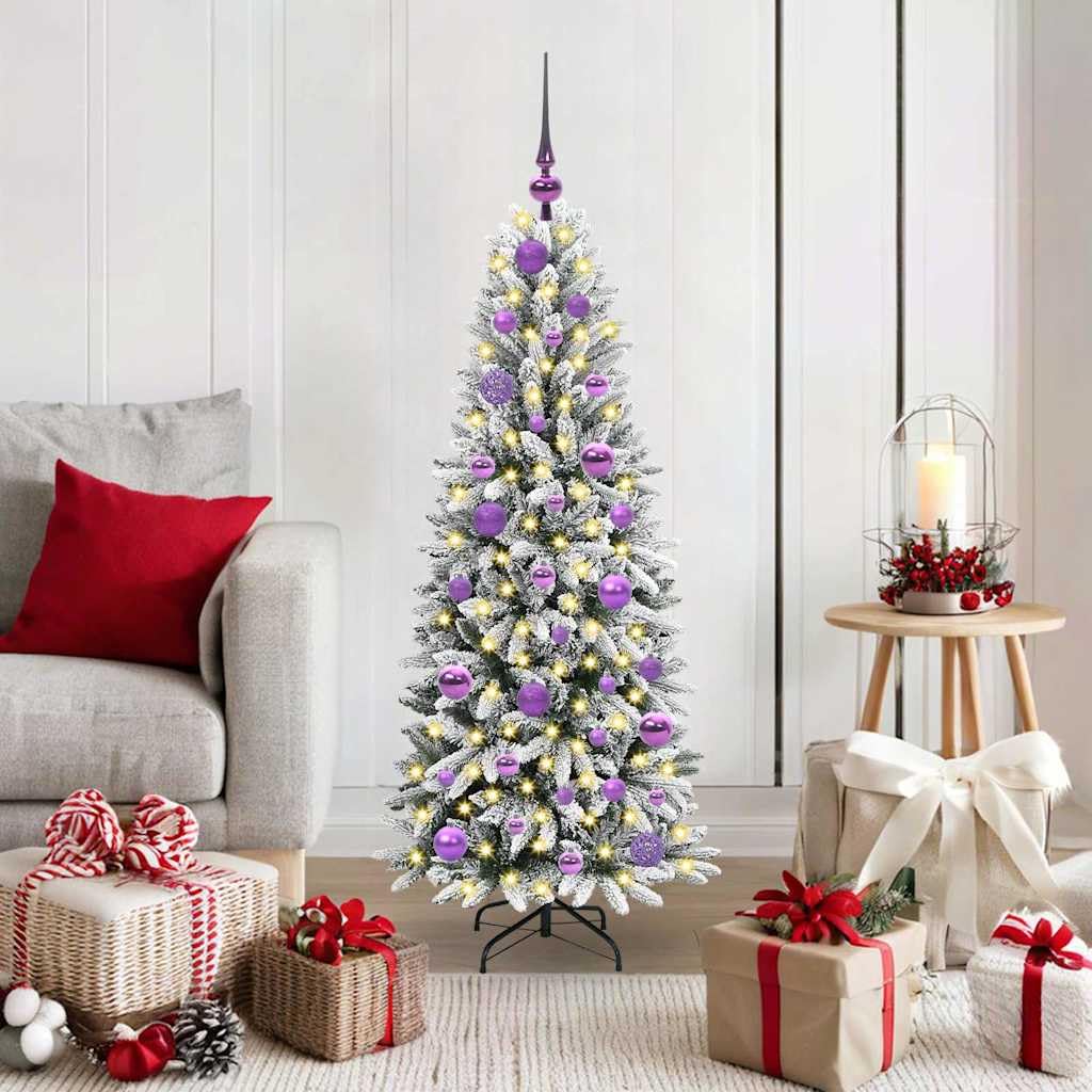 Árbol de Navidad 120 cm con Soporte Plegable y Ramas de Alta Densidad
