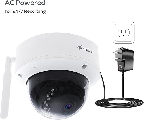 Miniatura 4 de Kittyhok Agregar Cámara de seguridad inalámbrica domo para exterioresinteriores, cámara WiFi 2K al aire libre, visión nocturna, audio de 2 vías,