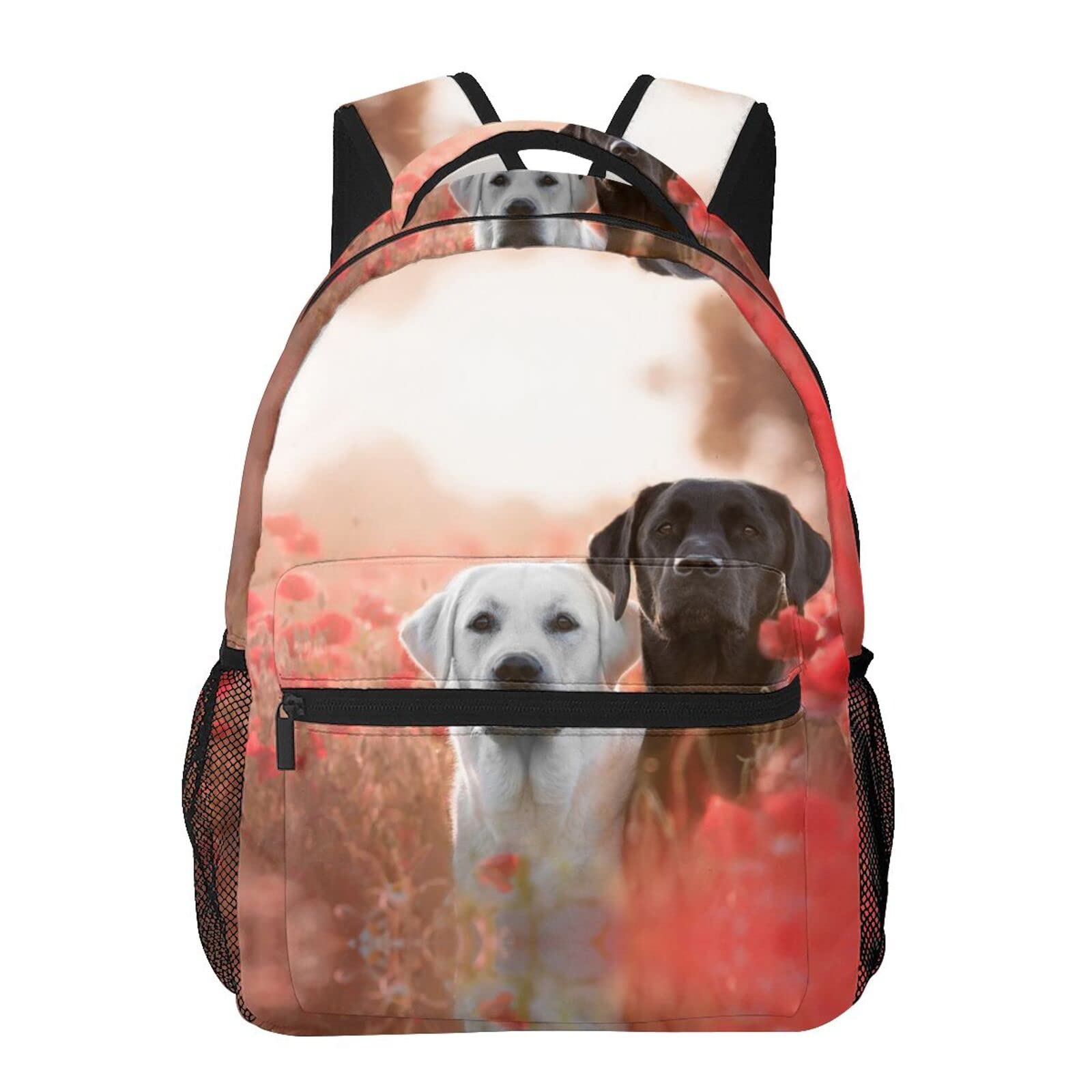 White Labrador Print Lightweight Casual Student Backpack Backpack For Teenagers Students