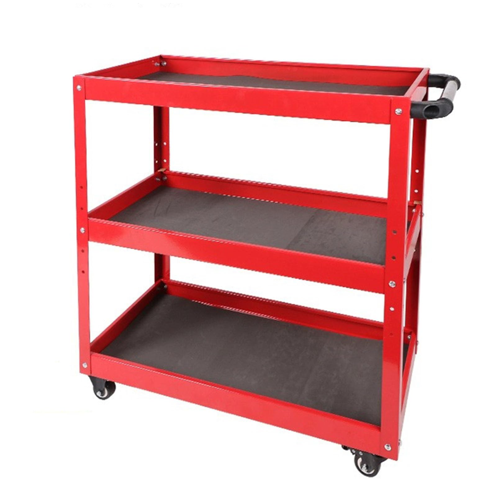 LJYKBFL 3-Tier Rolling Tool Cart Garage for Auto Repairs Workshops and Stores Heavy-Duty Utility Cart with Wheels for Easy Mobility