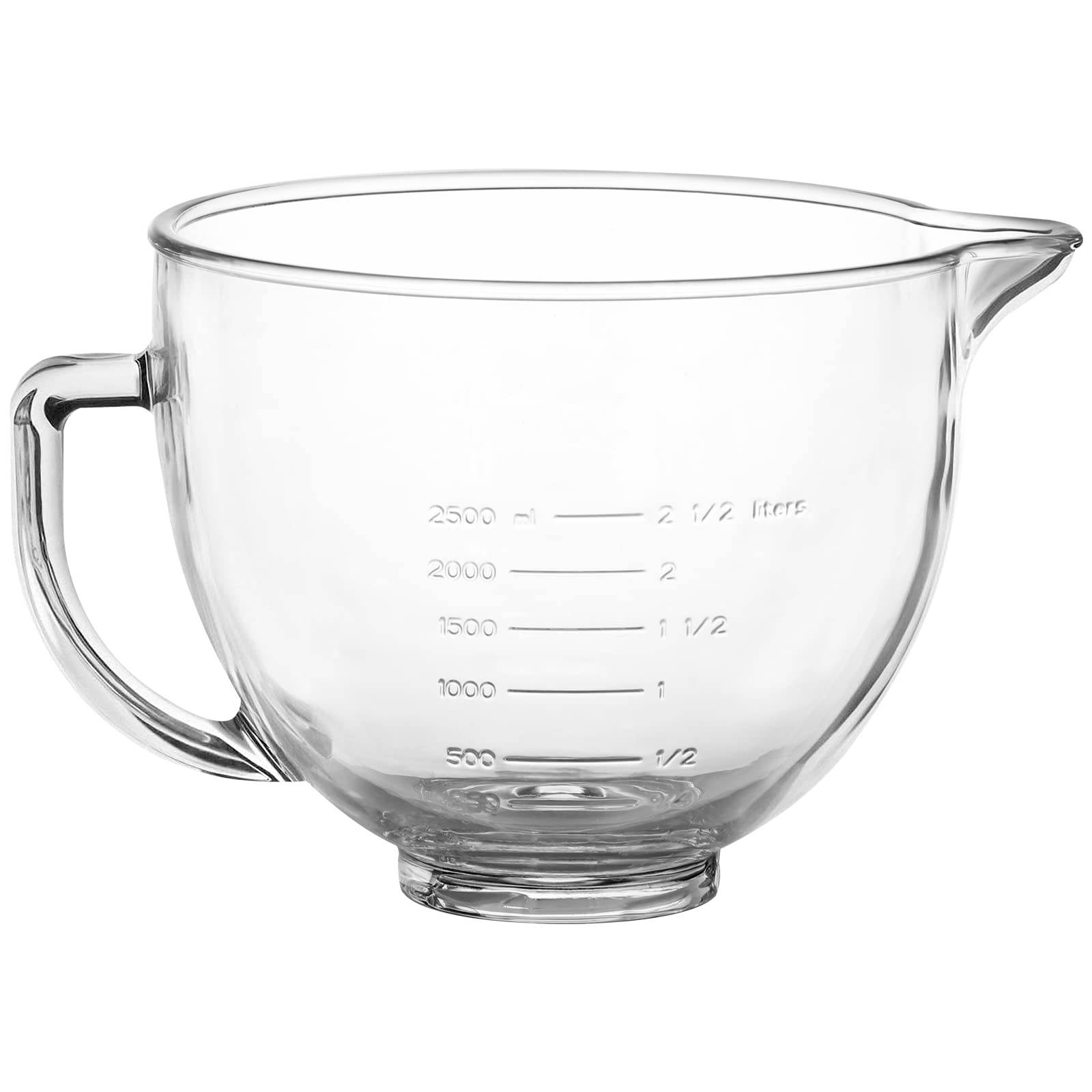 Sponsored Ad – Skelang Glass Mixer Bowl, Glass Mixing Bowl with Handle and Measurement Markings, Stand Mixing Bowl, Compatible with Kitchenaid 4.5 QT and 5 QT Tilt-Head Stand Mixers