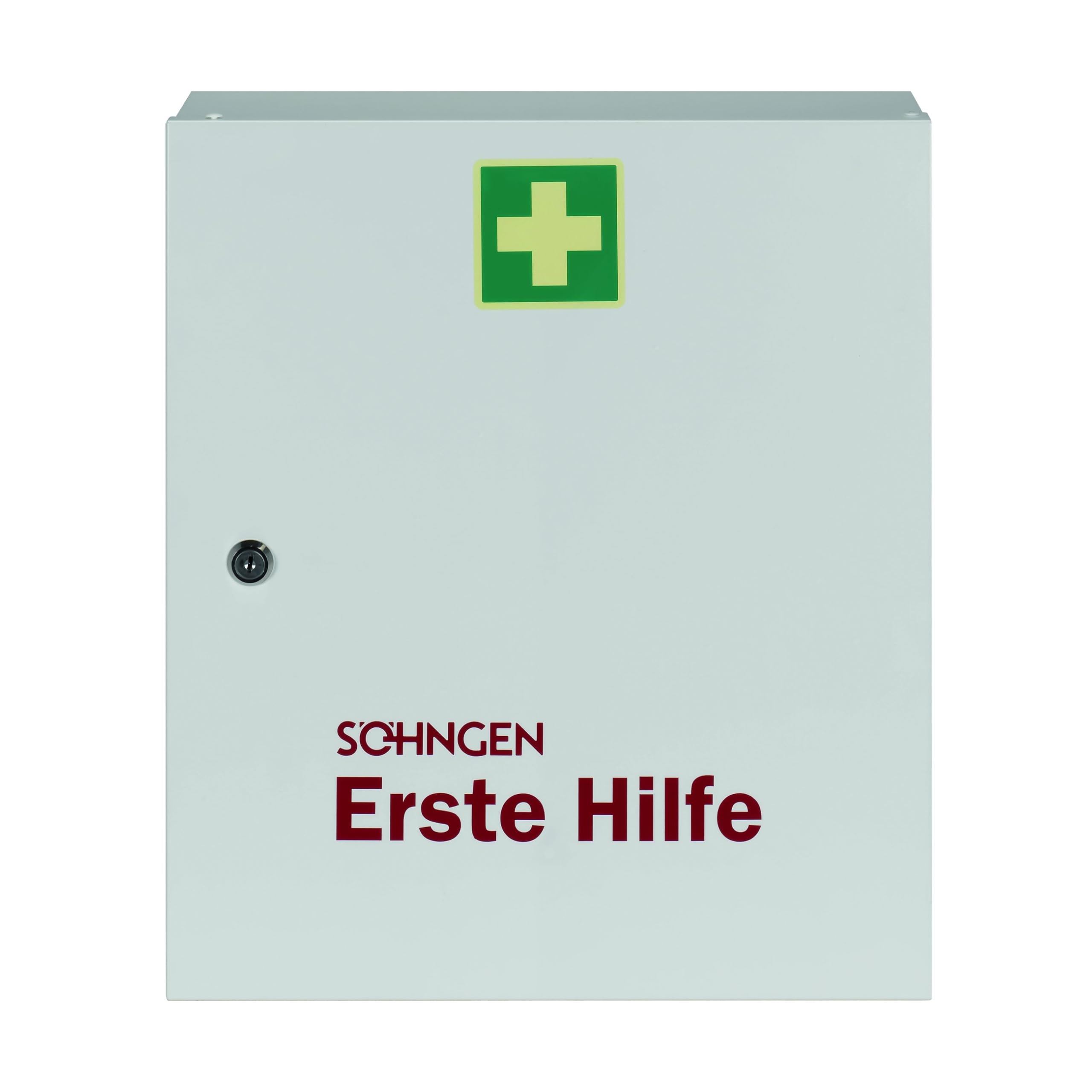 SÖHNGEN | Verbandschrank nach DIN 13157 | ohne Inhalt | weiß | Tiefe 112 mm | HxB 462 x 402 mm