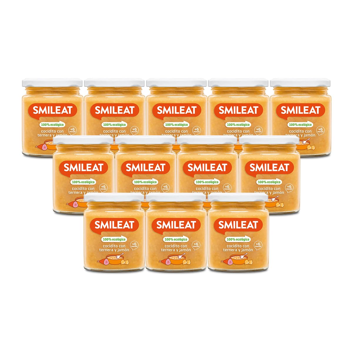 Smileat - Tarrito Ecológico con Sabor a Ternera con Verduras, Ingredientes Naturales, para Bebés desde 6 Meses, Sano y Saludable, sin Gluten - Tarro de 230 g — view 27