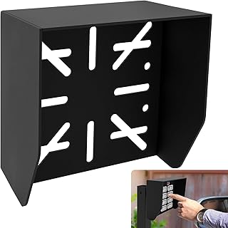 Waterproof Cover Keypad Mounting Post Bracket, Pedestal Mount for Keyboard Protector Cover on Automatic Gate Opener Systems Garage Door Black