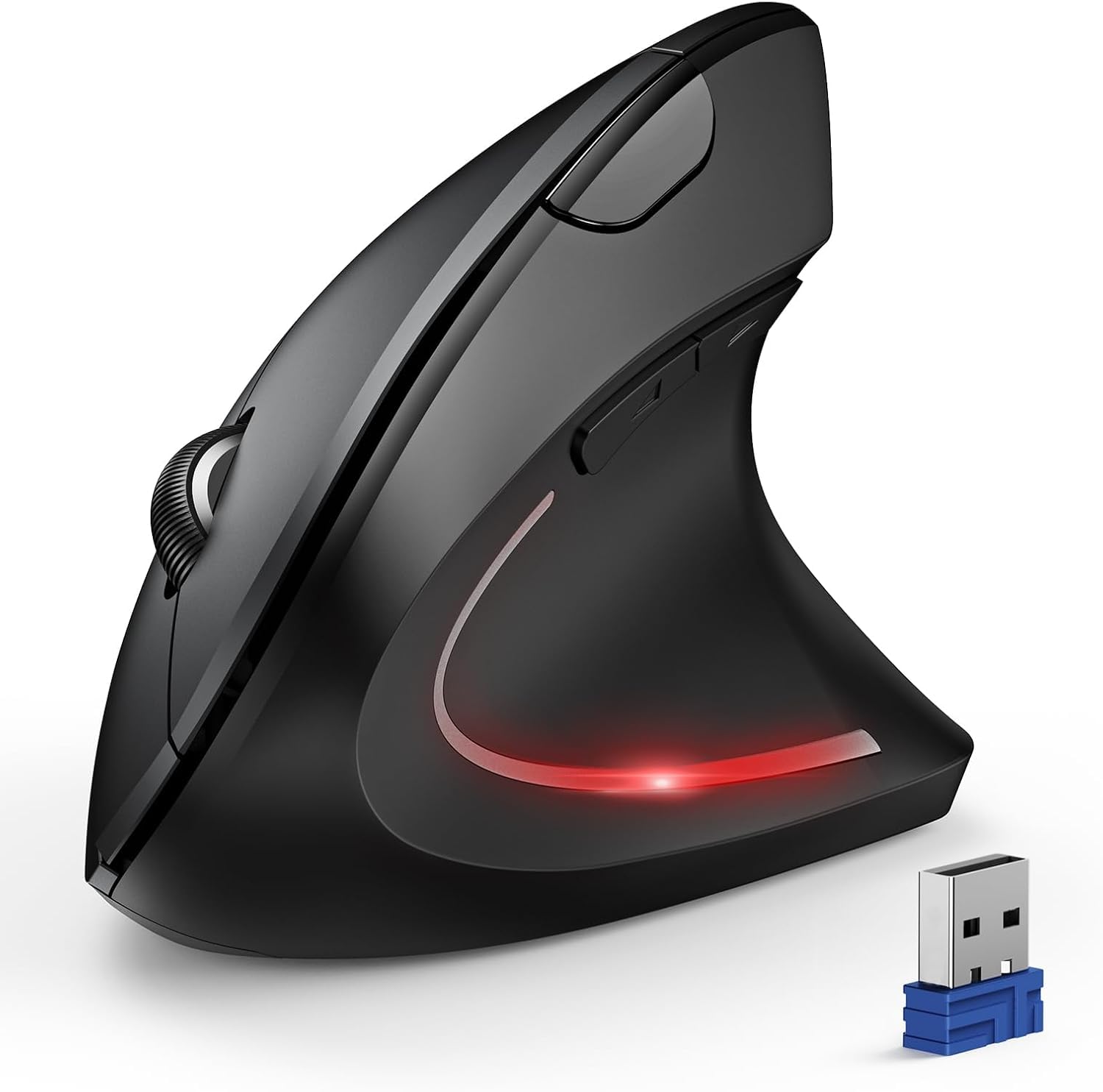 TECKNET Ergonomic Mouse, Wireless Bluetooth Vertical Mouse, 4800 DPI Silent Mouse with 6 Adjustable DPI Levels, 2.4GHz Optical Mouse, 6 Buttons Wireless Mouse for Laptop, Desktop, PC, MacBook