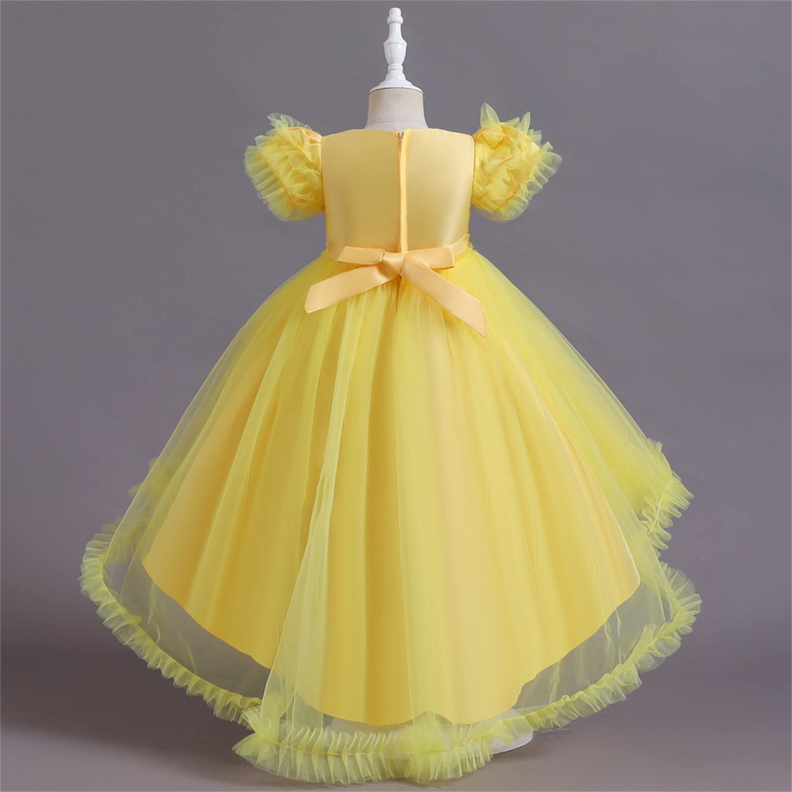 Generico Abito Elegante Bambina-Bambini Neonati Primavera Estate Ragazze Vestito da Festa per Ragazze colorato Abito per Bambini Ragazza Abiti in Festa di Compleanno Principessa Abito da Principessa