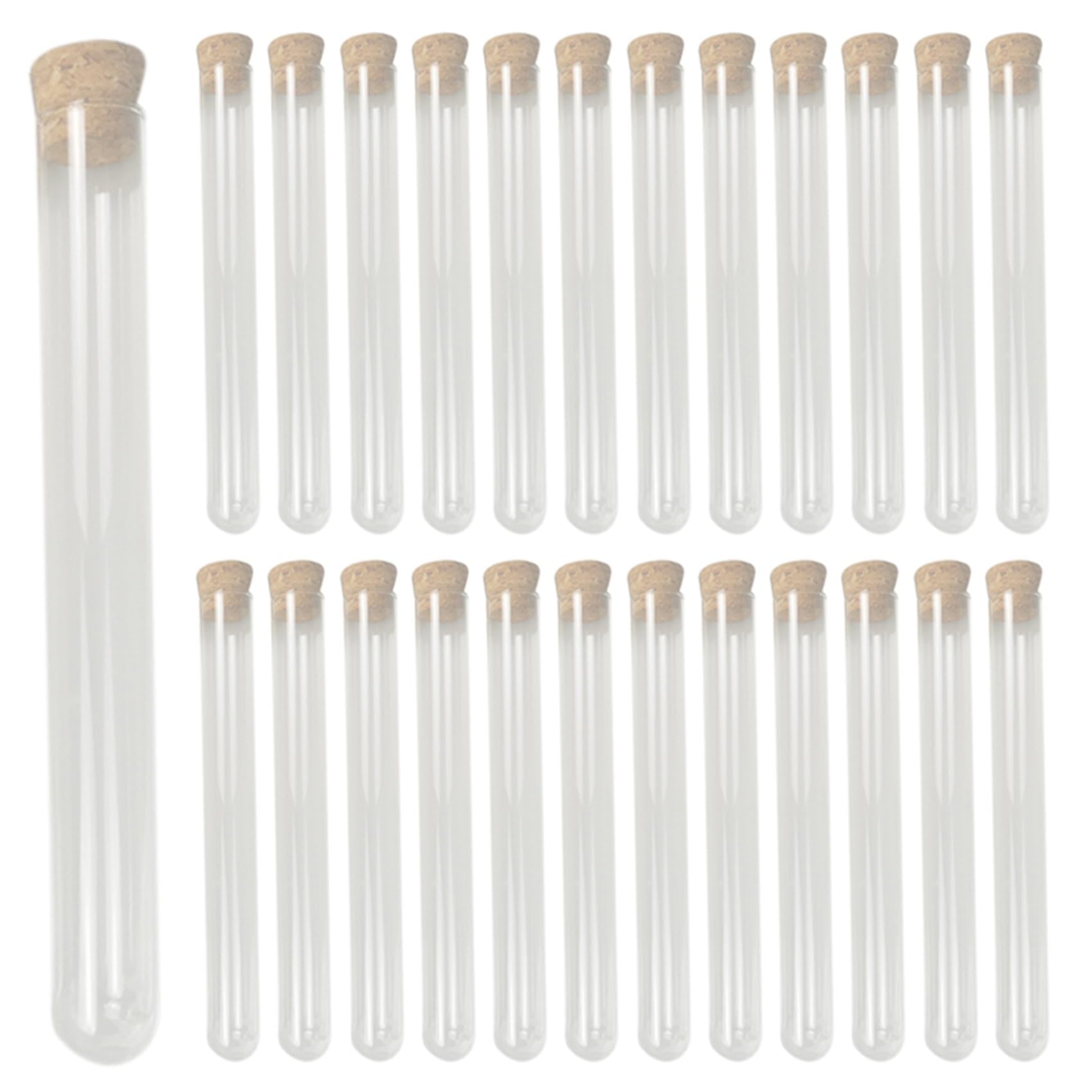 150 . 20 x 150 mm 30 ml plastikowa probówka z korkiem, przezroczysta tuba na ślubny