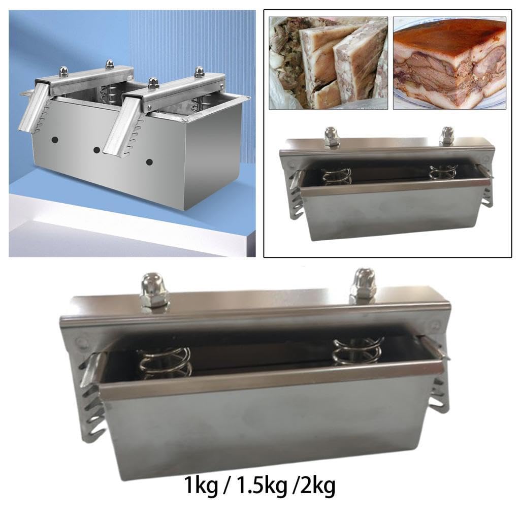 Herramienta de prensado de carne de acero inoxidable, herramienta de cocina confiable y duradera, innovadora, que simplifica la preparación de carne, Plata, 1KG