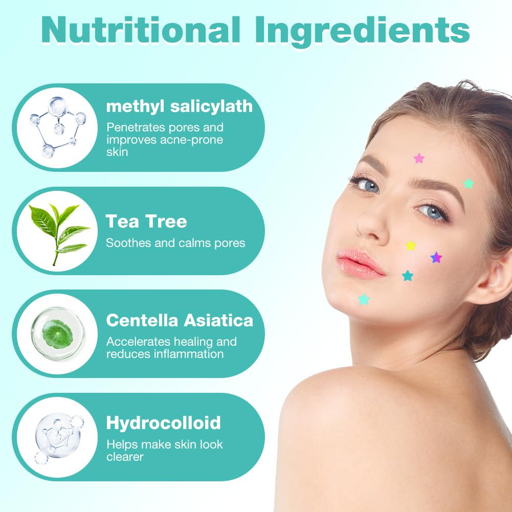 400 Pezzi Cerotti Brufoli Pimple, Patch Brufoli Invisibili 2-In-1, con olio dell'albero tè Acido Salicilico Giorno e Notte Impermeabili e Traspiranti, Per Sbarazzarsi dell'acne Velocemente