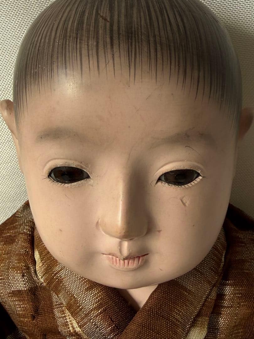 Amazon.co.jp: 市松人形 男の子 銘あり 徳久 約36㎝ アンティーク