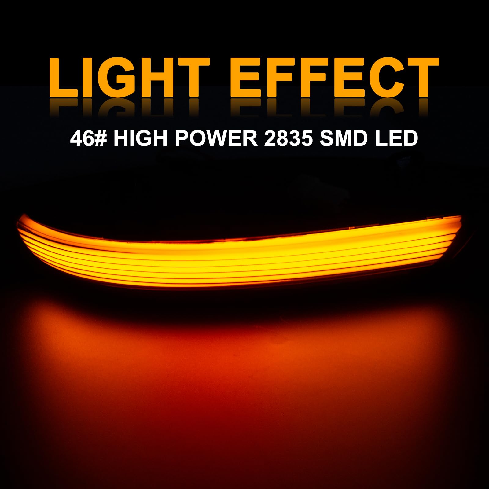 Frecce Laterale a LED per VW Golf 5 MK5 EOS Golf 6 Plus Jetta Passat B5.5-Typ 3BG B6 - Typ 3C Sharan Skoda Superb B5, Indicatori di Direzione Laterale a LED Canbus Nero 2 Pezzi
