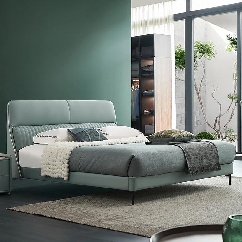 Image of Wakeup India Eclipse King Size Bed 78x72 Inch | Leatherette Fabric Bed | Bedroom Furniture | Premium Upholstery Bed | No Storage | 1 Year Warranty