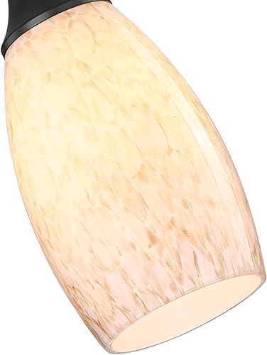 Miniatura 2 de Luces colgantes de vidrio de leche para isla de cocina, mini colgante de cristal, lámpara de cristal con cable ajustable negro para cocina, sobre