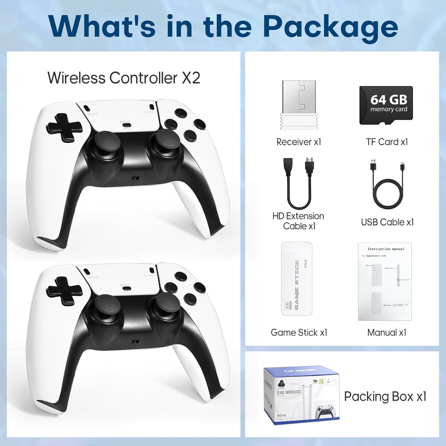 New 2026 Upgraded 4k TV Video Game Gaming System, Plug & Play Video TV Games HD with Wireless 2 Controllers for Men/Women/Girls/Boys/Adult/Kids 2