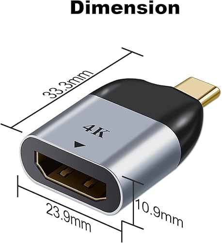 Miniatura 5 de AreMe Adaptador USB C a HDMI (paquete de 2), convertidor 4K UHD tipo C a HDMI hembra para MacBook ProAir, Surface, iPad Pro, Galaxy y más