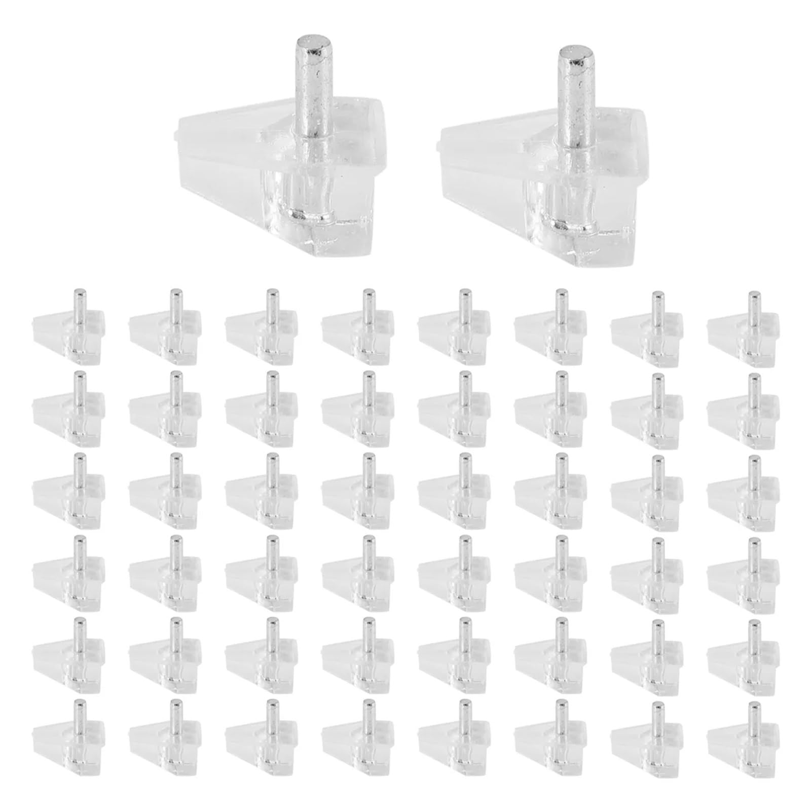 50 Pieces Shelf Pins Clear Support Pegs Cabinet Clips Holder for Kitchen Furniture for Cabinet