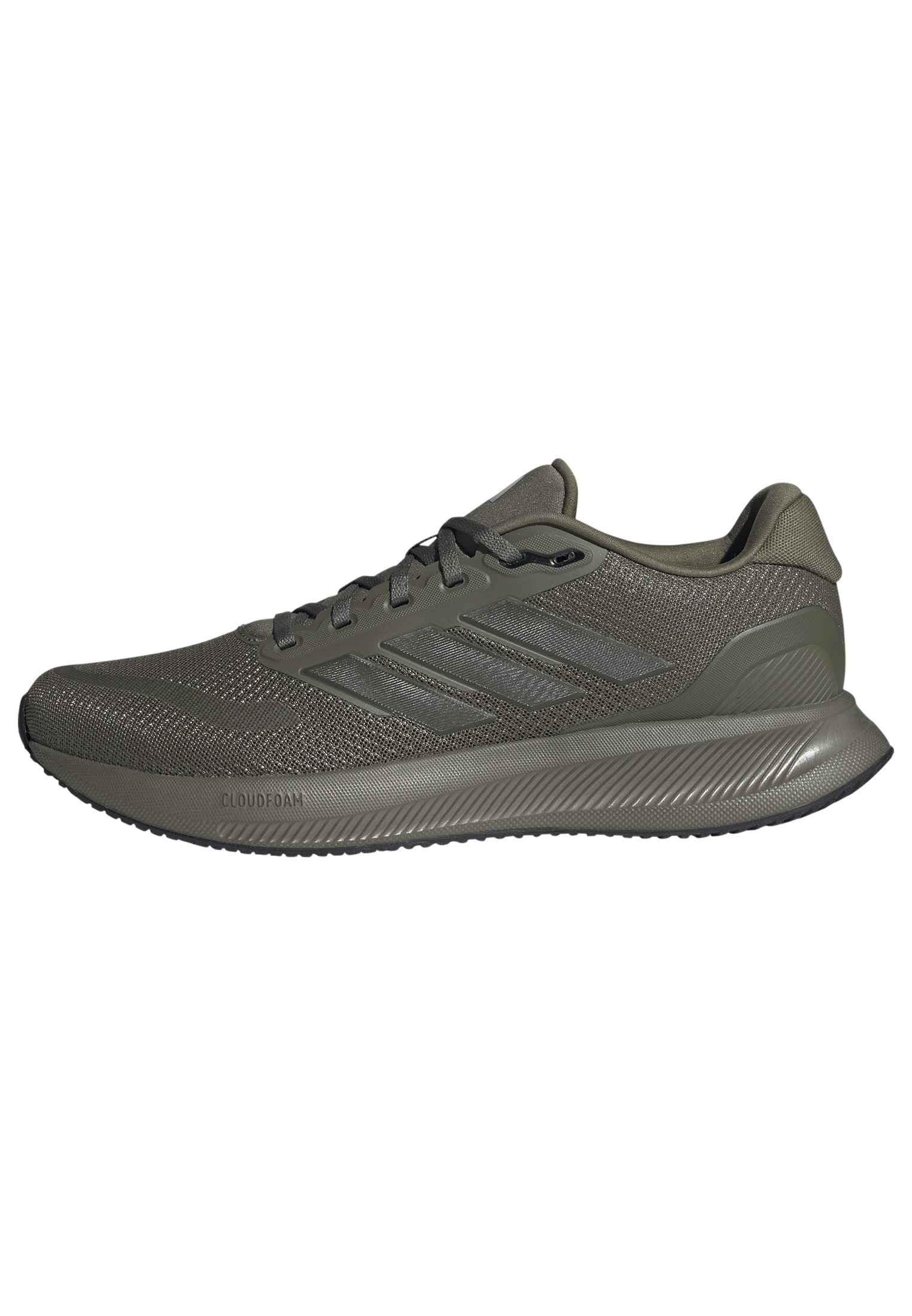 adidas Men's Runfalcon 5 Running Shoes, Olive Strata/Shadow Olive/Core Black, 11 UK