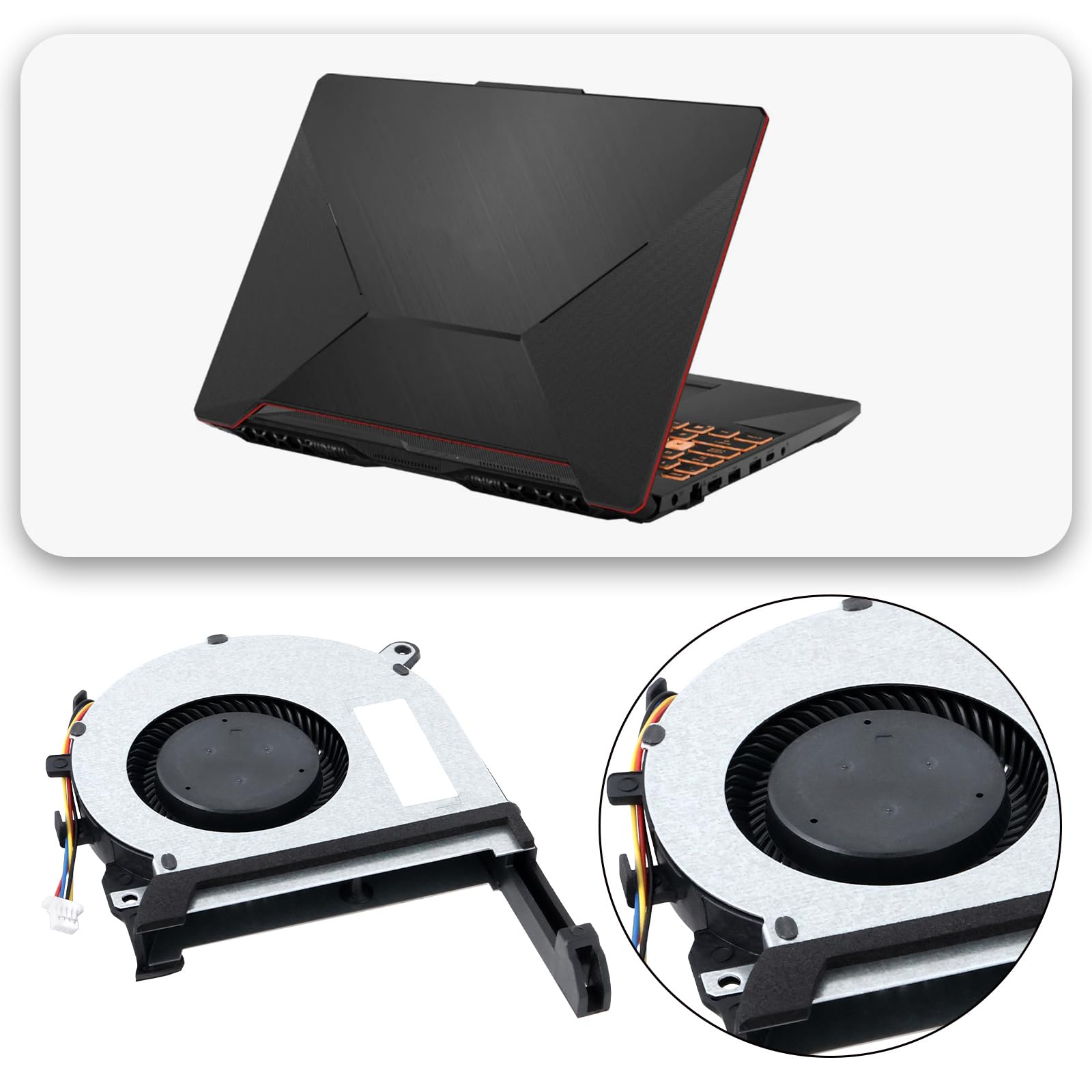 1 Paire de Ventilateurs de Refroidissement CPU + GPU Compatible avec ASUS TUF FX505DT FX505 FX505DD FX95 FX705DU FX705DD FX705DT FX95G FX86 ZX86