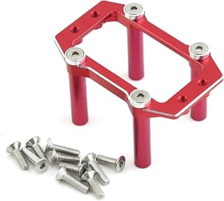 Servo Mount Set Aluminum ARA320574 for Arrma Kraton 6S Typhon 6S Outcast 6S Notorious Mojave Talion Fireteam Upgrade Parts (Red)