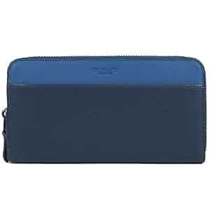 COACH ターコイズ レザー 長財布　新品 コーチ 長財布 / LONG ZIP AROUND WALLET / ディープターコイズ