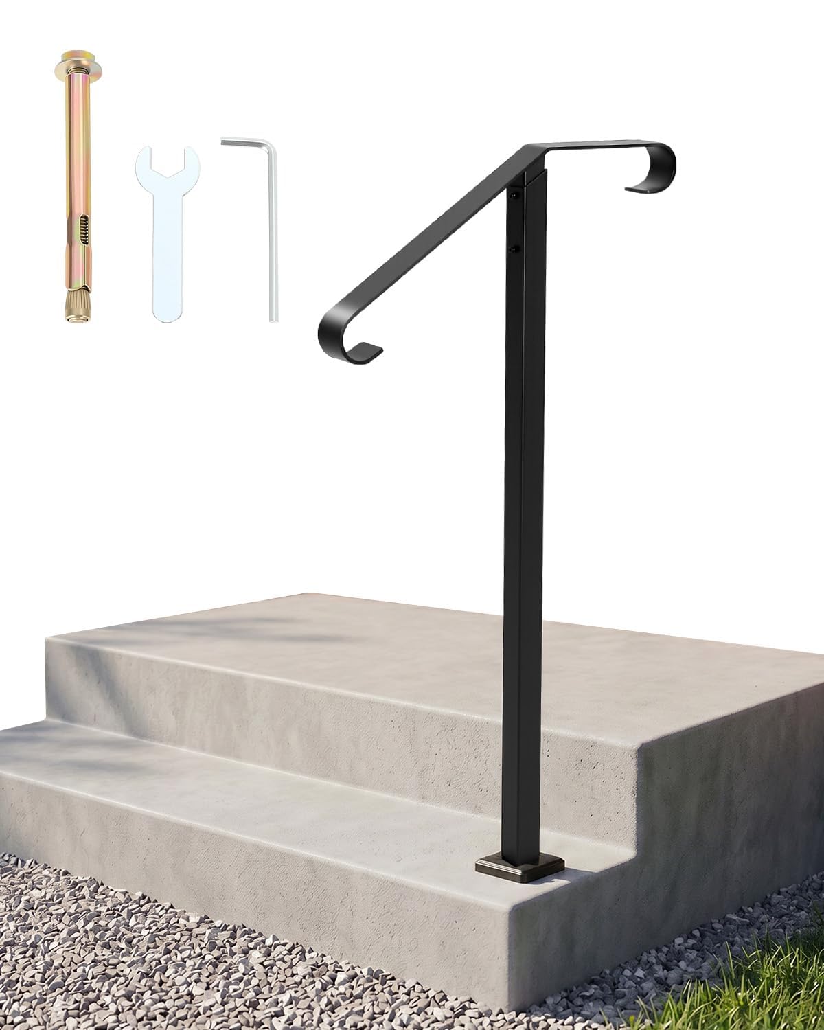 Photo 1 of Garvee Single Post Handrail for 1-2 Outdoor Steps