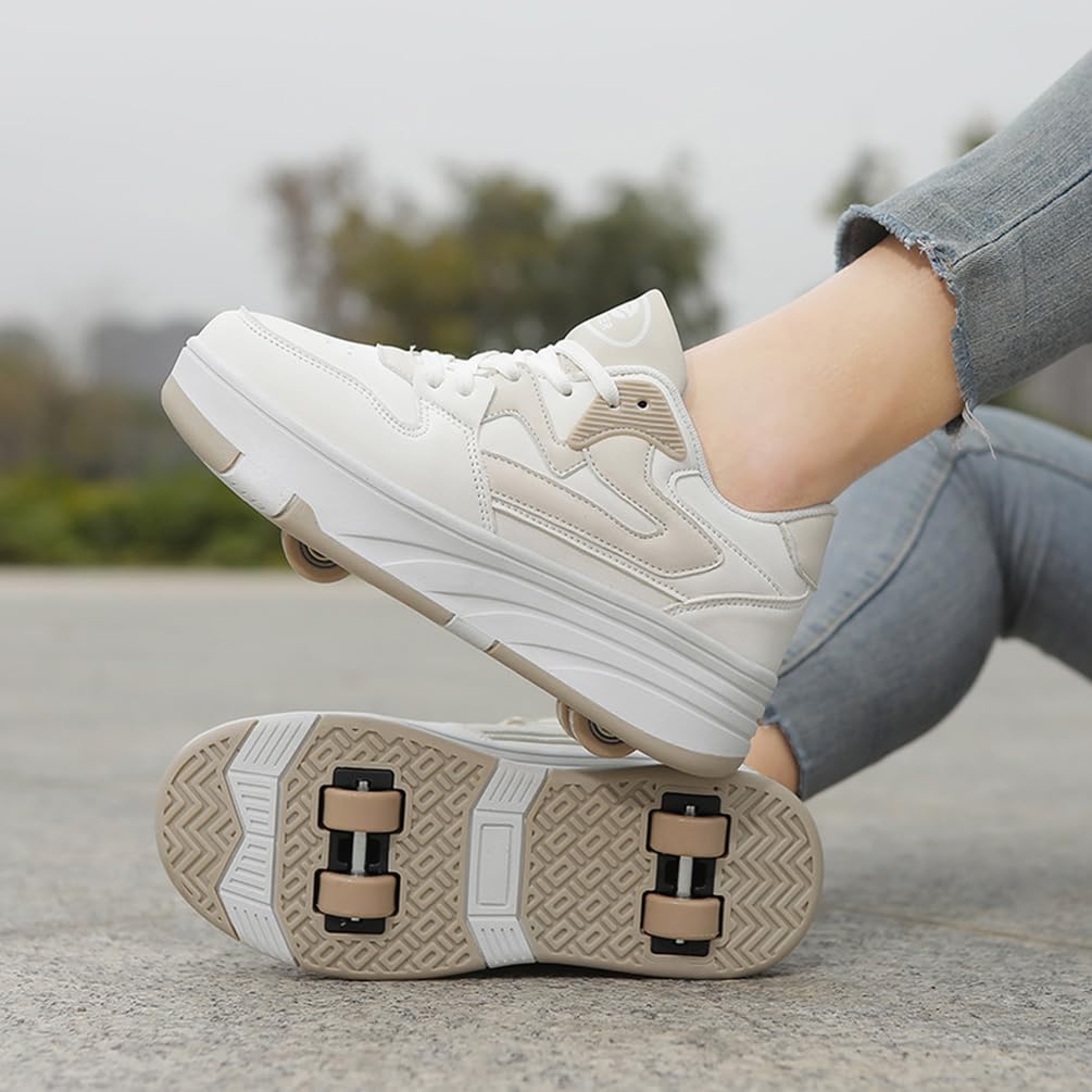 Scarpe con Rotelle Bambini Pattini a Rotelle Scarpe Bambini Ragazzi Scarpe da Skateboard Pattini a Rotelle 2 in 1 Scarpe da Pattinaggio Scarpe da Ginnastica con Ruote Ragazze e Donne