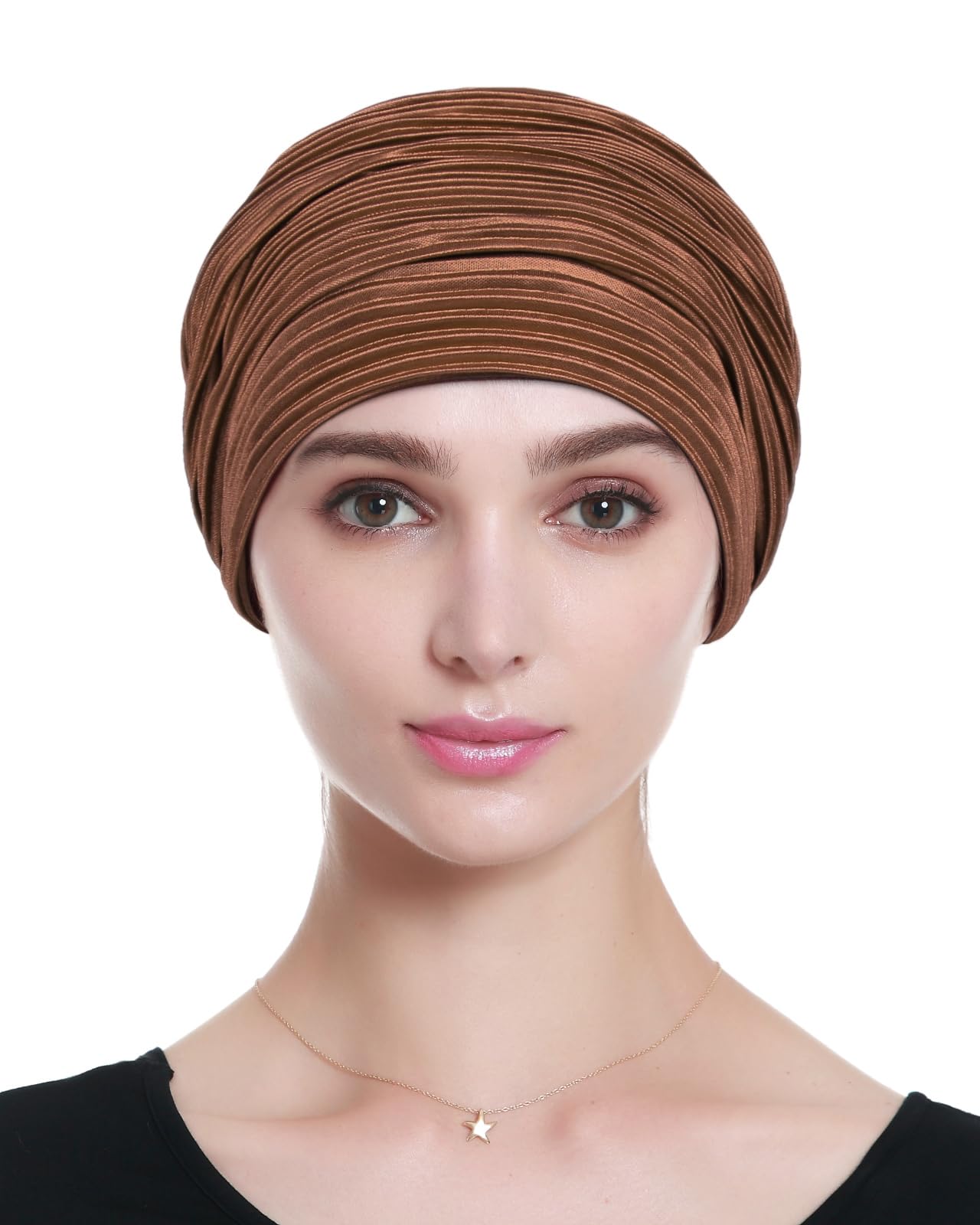 Alnorm Turbante plisado con clase, regalos de quimioterapia para mujer
