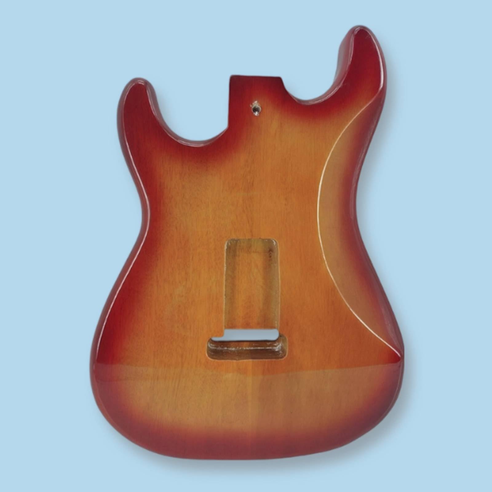 Elektrische Gitarre Ersatz Gitarrenkörper Rohling E Gitarre Mahagoni Klassische mit Komfortabler Halsausnehmung für Austausch Defekter Teile Studio Proberaum