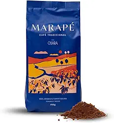 Café Marapé Tradicional 100% Arábica Torrado e Moído, em Pó de Torra Escura com Selo ABIC, Origem Brasileira, Ideal para Como Fazer Café Autêntico e Aromático ( 2 un, 250 g)