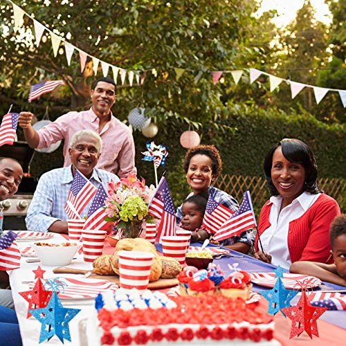 27 Pieces 4Th Of July Patriotic Party Decorations 3D Five-Pointed Star Table Centerpieces Glitter Patriotic Stars Decorations For Independence Day Red White Blue #TOP6