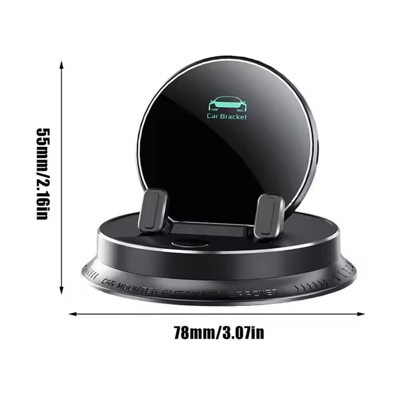 Supporto per Telefono Cellulare Multifunzionale Cruscotto Auto Elettrico, Universale Rotazione a 360° Antiscivolo E Ultra Stabile - Utilizzo Con Una Sola Mano Per Tutti(Black-2pcs)