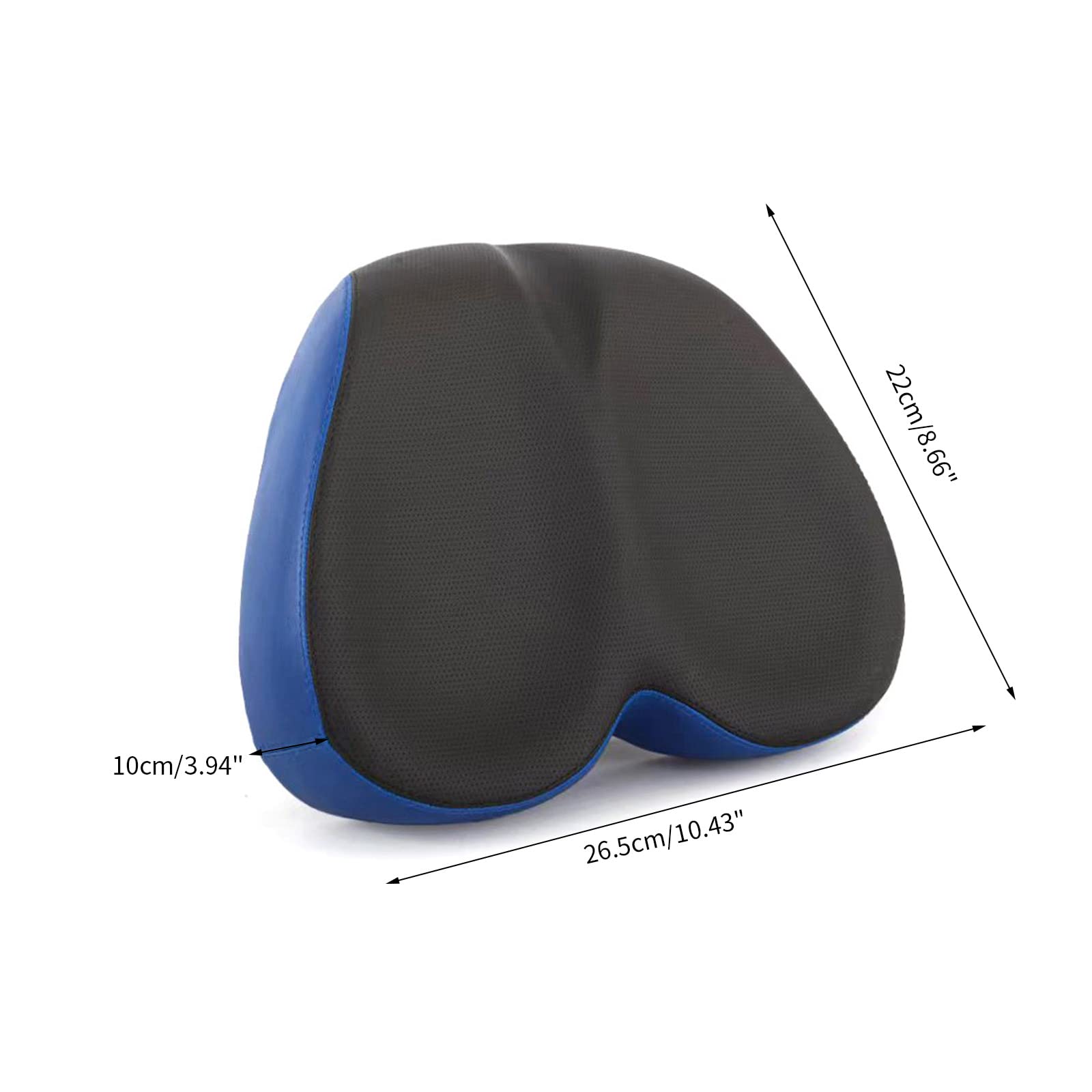Selle de vélo épaisse sans nez surdimensionnée confortable et respirante