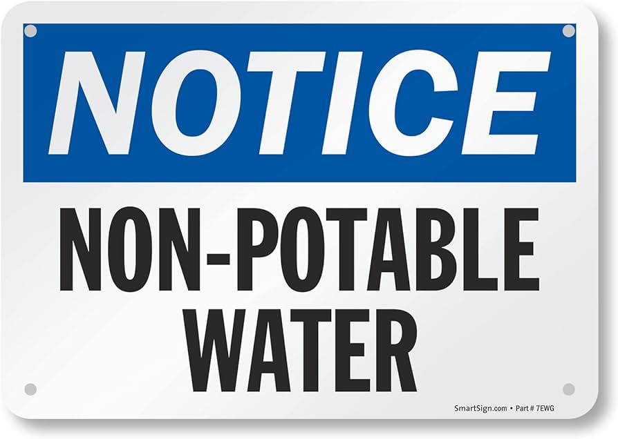 smartsign-s-2833-al-10-notice-non-potable-water-sign-7-x-10-aluminum-black-blue-on-white-amazon-com-industrial-scientific