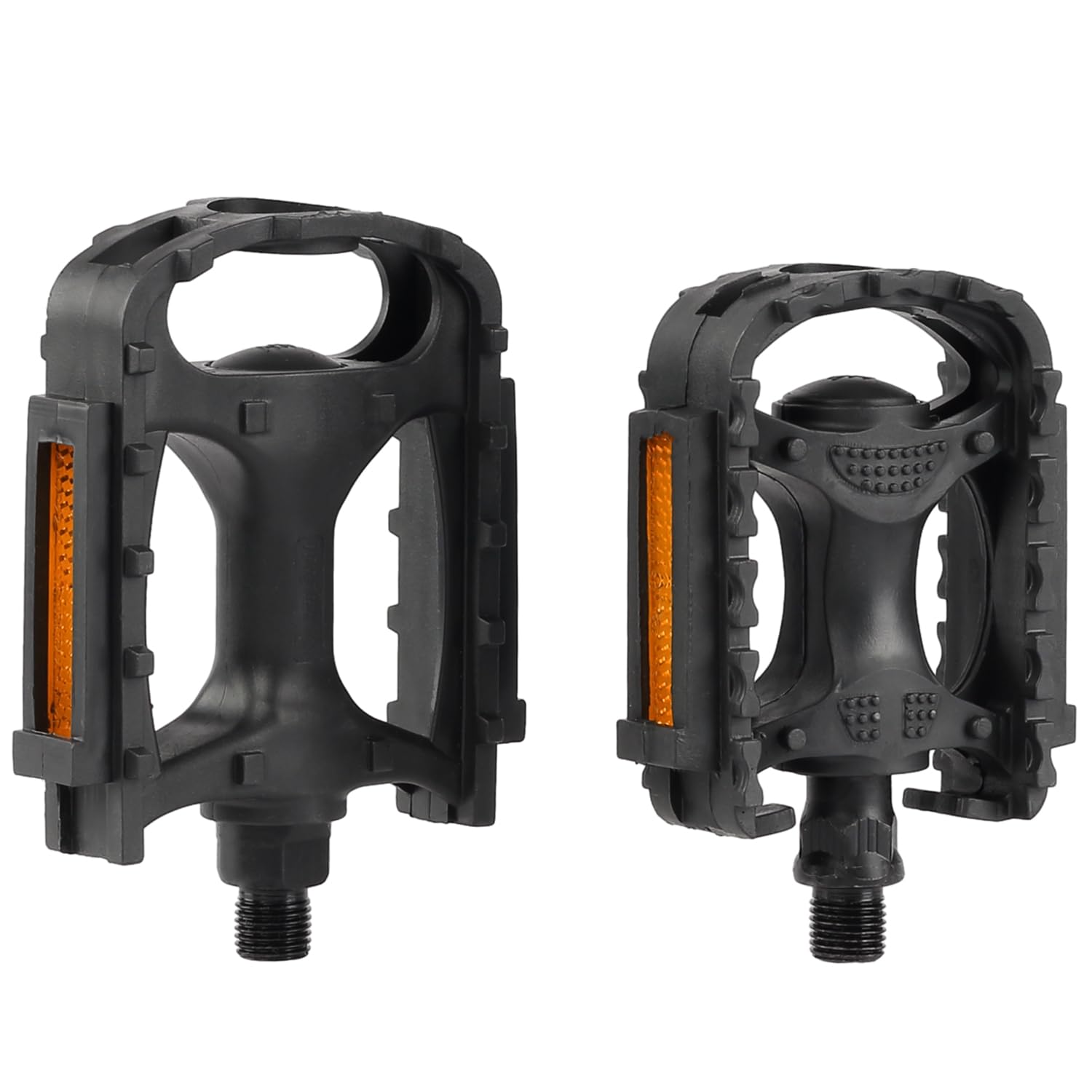 Glerc Kid's Bike Pedal 1/2-Inch for BMX Cruiser Bike Pedals 1 Pair Replacement Fiting 12" 14" 16" 18", Color Black/White and Size S/M for Picking