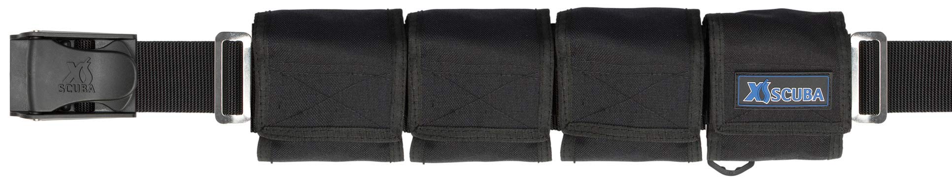 XS Scuba Zippered 4 Pocket 20lb Weight Belt (Black)