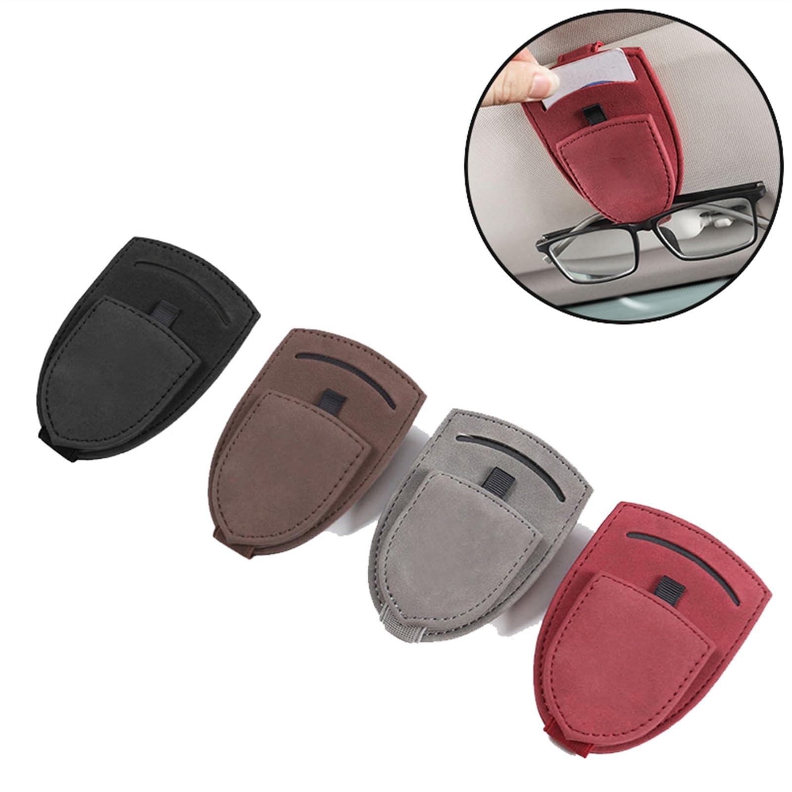WILSEM Clip De Rangement De Lunettes De Style De Voiture pour Suzuki pour Alto Porte-Lunettes De Pare-Soleil De Voiture Étui Lunettes (Color : B)