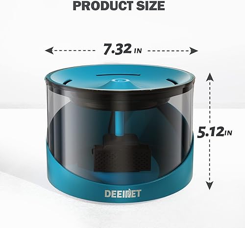 Miniatura 2 de Fuente de agua para gatos, dispensador de agua automático ultra silencioso para gatos y perros con indicador LED colorido, cuenco de agua para