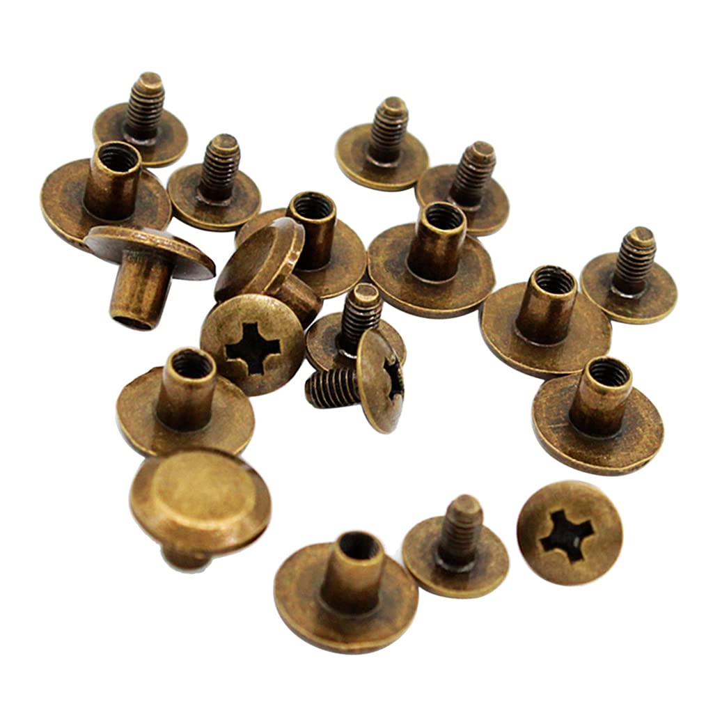 10Pcs Binding Chicago Screws Nail Rivets Studs for DIY Art Crafts 10 x 5 mm