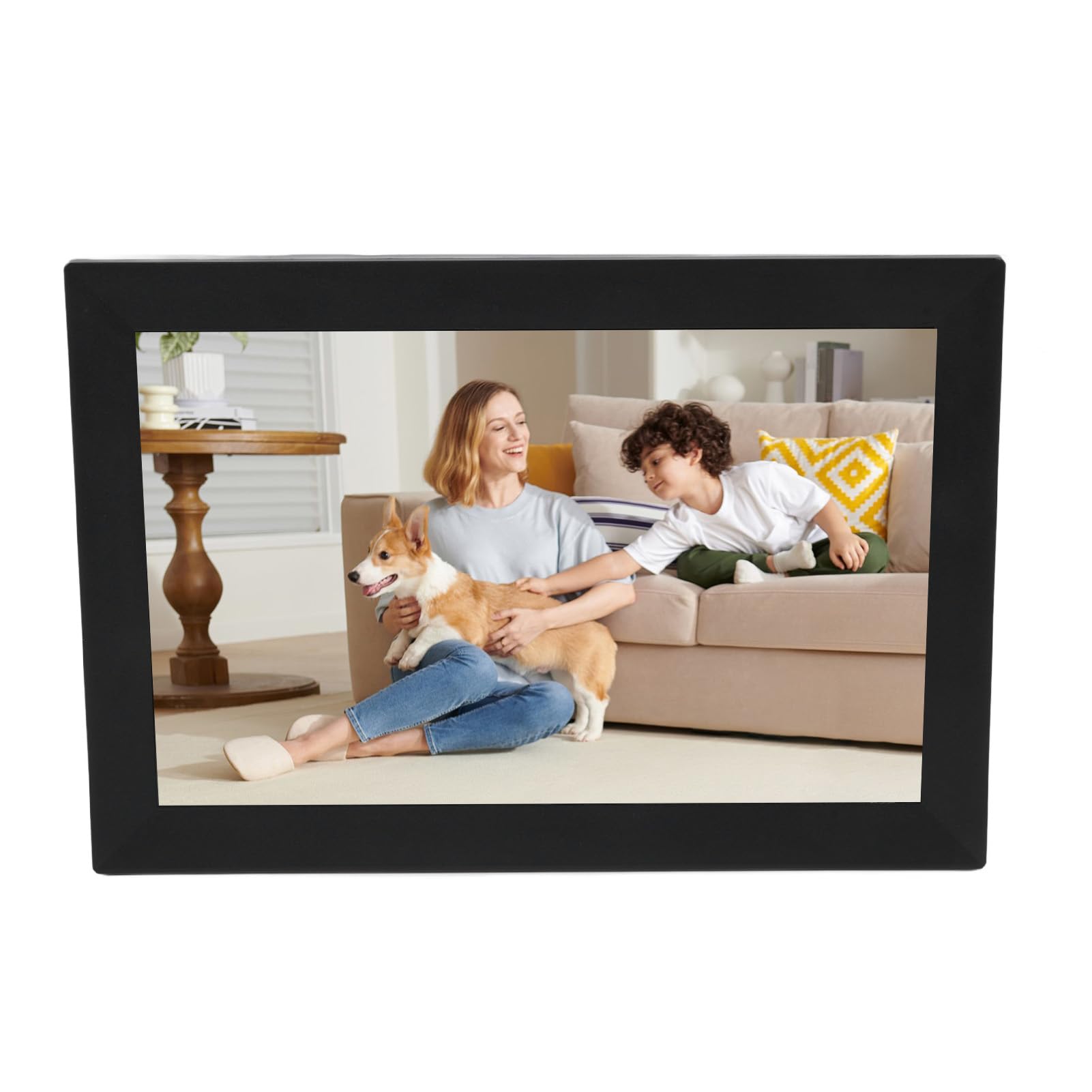 13.3 Inch WiFi Digital Picture Frame, 1280x800 Smart Cloud Photo Frame with LCD Touchscreen for Home Living Room Office, 1G DDR3 32GB, Share Photos via APP (US Plug)