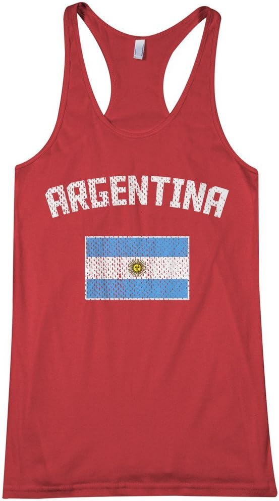 Threadrock Women's Argentina Flag Racerback Tank Top