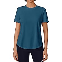 Soft Workout Tops for Women Short Sleeve UV Protection Shirt Quick Dry Athletic Swim Exercise Hiking Travel Shirts