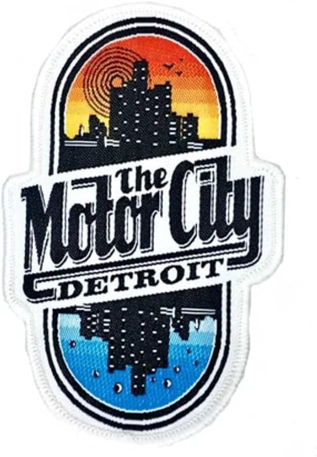 Detroit Capsule Woven Patch Iron on or Sew on Embroidered 3.5 x 2.5