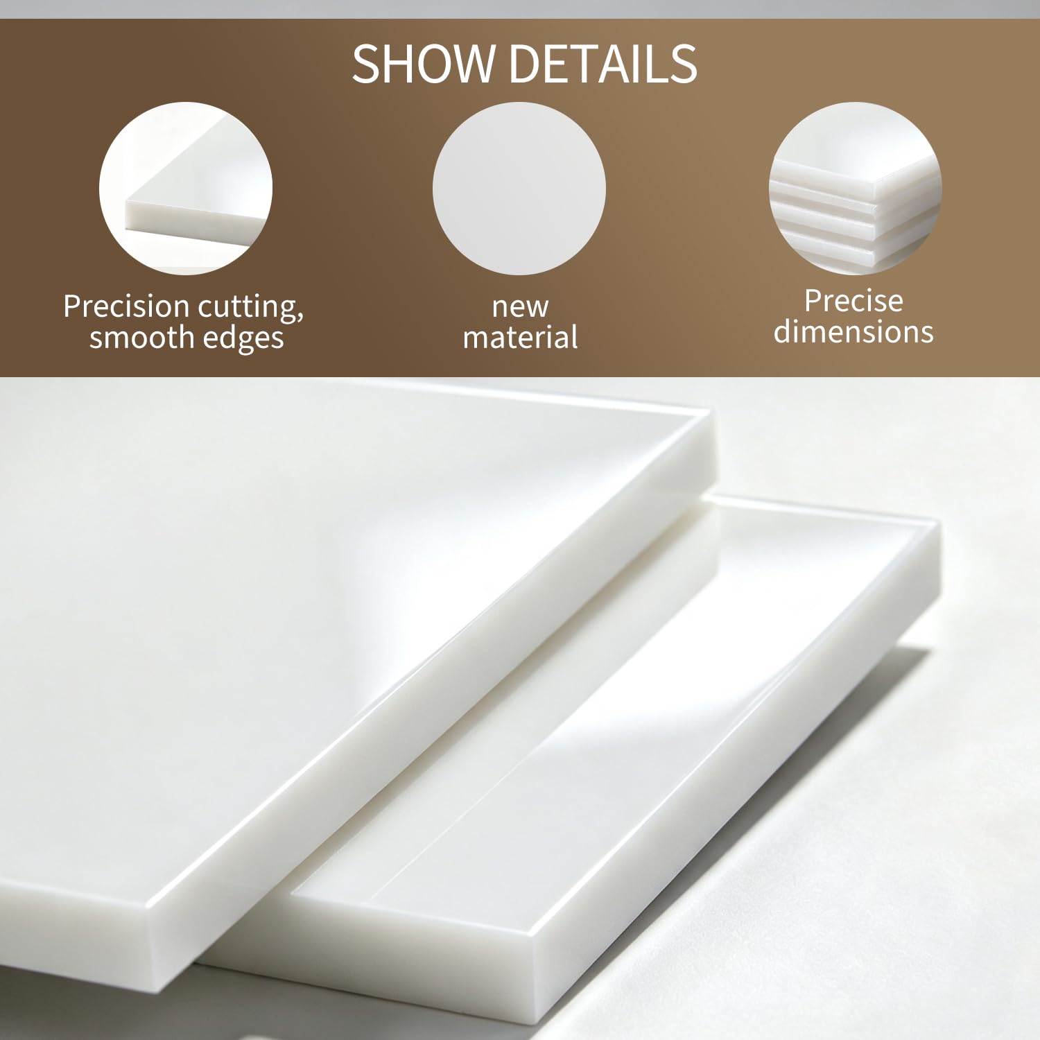 HDPE Sheet 1/2" x 12" x 36" - Smooth Double-Sided -2