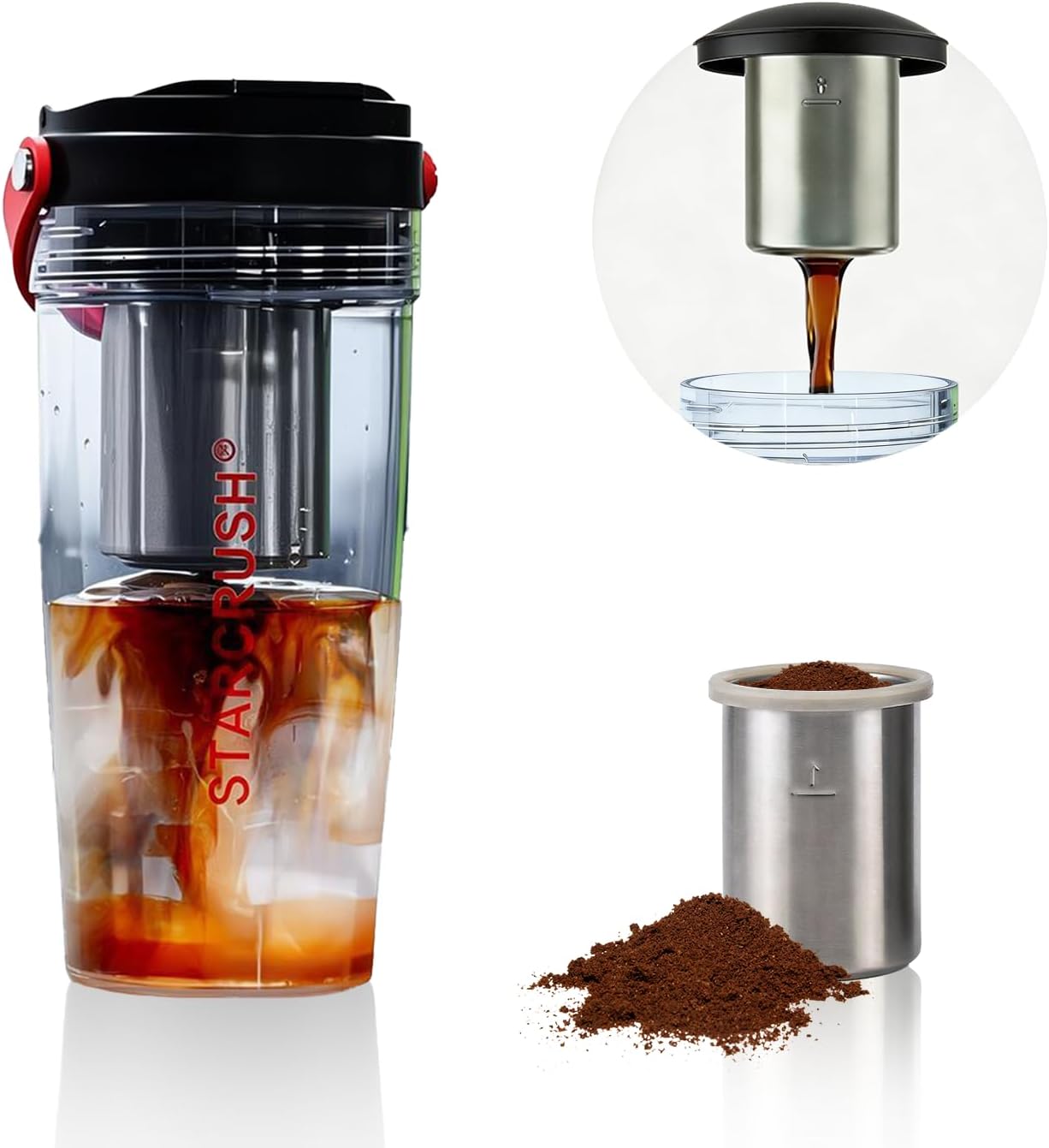 Cafetera Portátil Eléctrica de Espresso, 20 oz, Recargable, 9 Bar