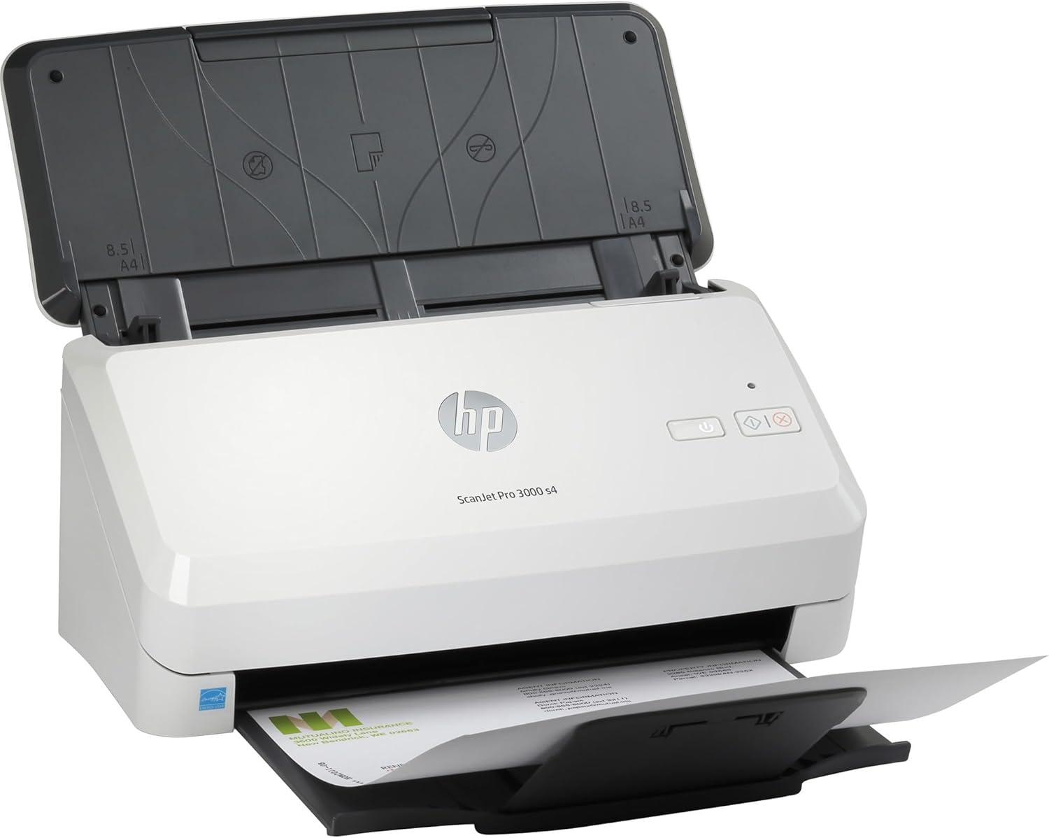 HP ScanJet Pro 3000 s4, Fast 2‑Sided Scanner with Auto Document Feeder, Best for Small Business (6FW07A)