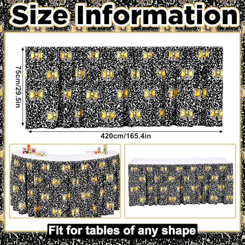 Image of Oudain 9 ft Black and White Composition Book Table Skirt Cloths for Teacher Desk Wrinkle Composition Book Table Cover Skirt for Kindergarten Classroom Kidney Shaped Desk Back to School Supplies