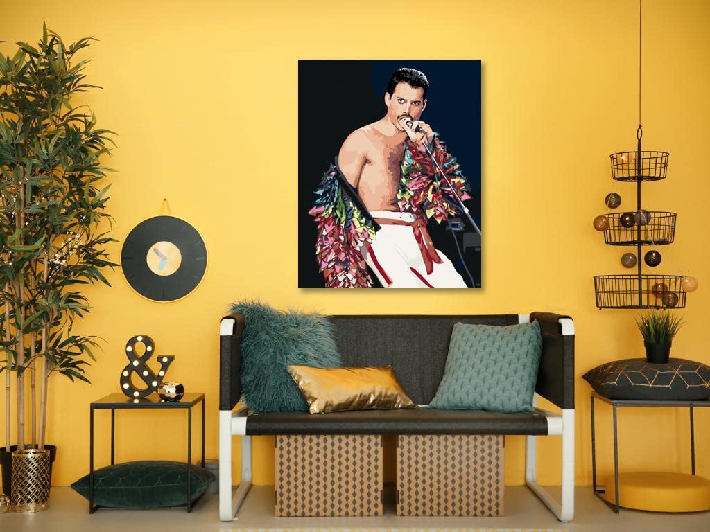 ZUTY 1244252, Malen nach Zahlen-FREDDIE MERCURY 80x100 cm ohne Keilrahmen